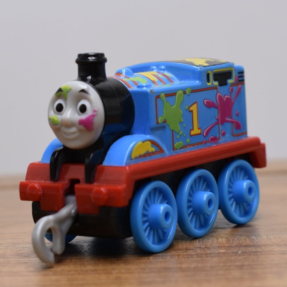 Paint Splattered Thomas - Thomas & Friends Trackmaster Engine Diecast Push Along